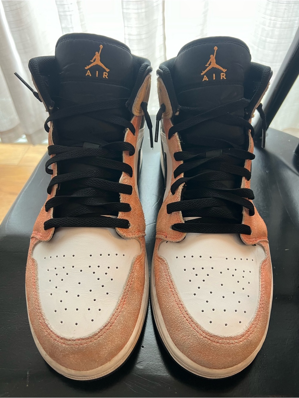 Nike Air Jordan 1 Mid SE DX4332-800 Men’s 12, peach, hemp, white, black
